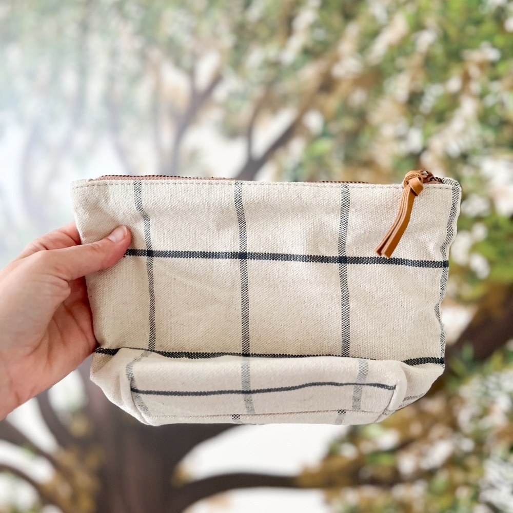 Stylish Cream and Black Checkered Women's Bag hearth and hand magnolia